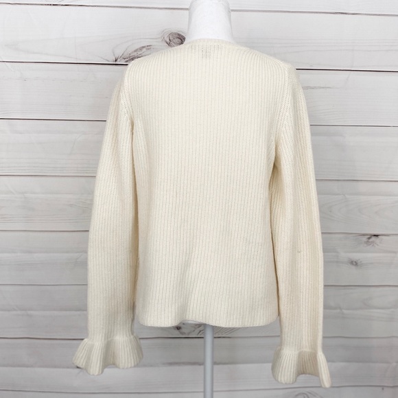 💕🌵Ann Taylor Wool Cashmere Ruffle Sleeve Sweater - Picture 4 of 7